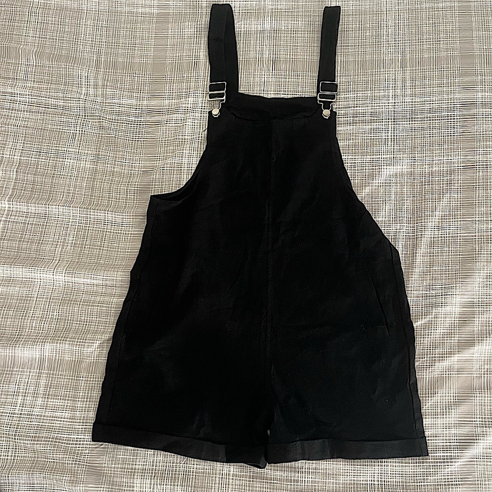 Black baggy overalls